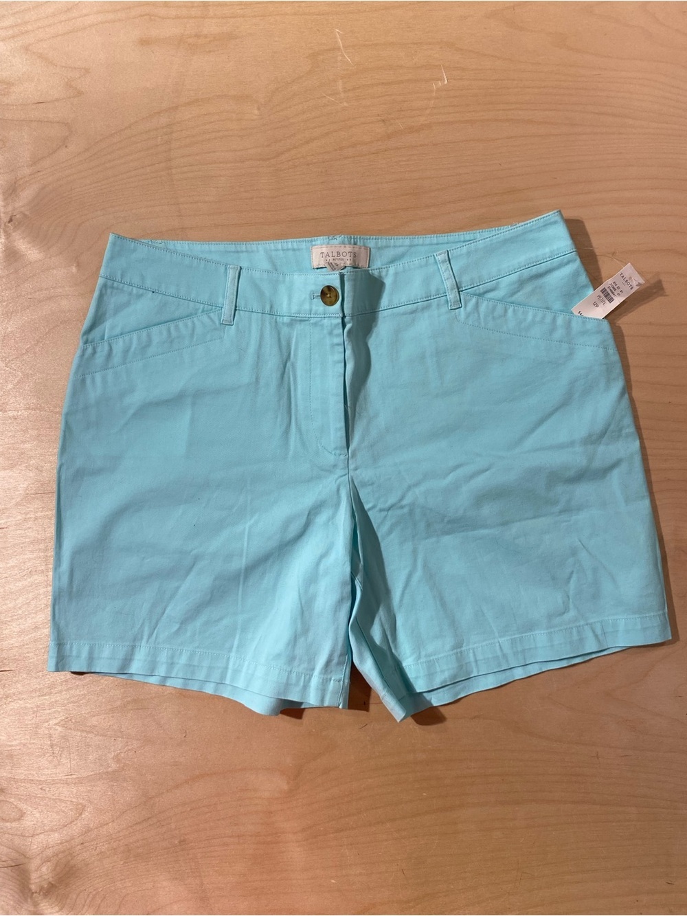 Talbots Aqua Cotton Blend Women's Shorts 12P (SA)